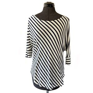 Dolman Sleeve Striped Shirt